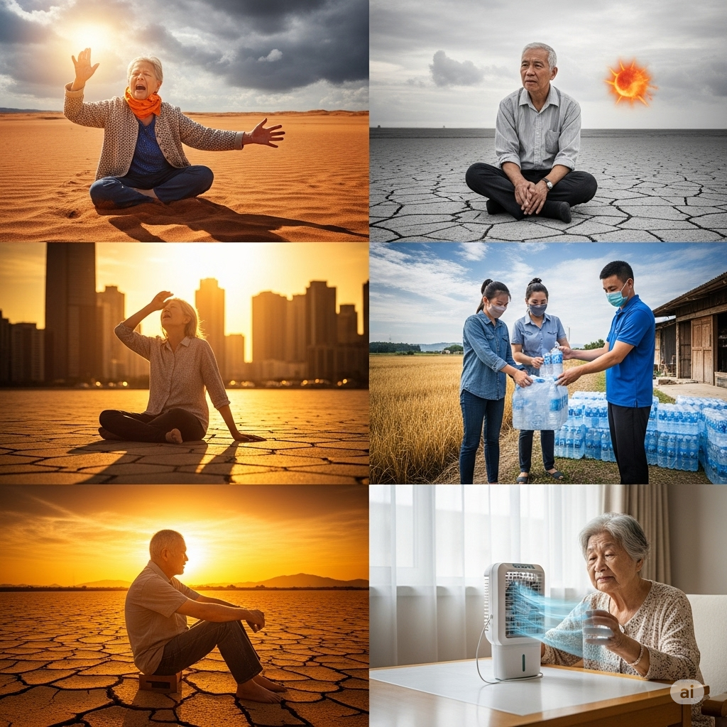 Waspada Gelombang Panas: Lansia Paling Rentan Alami Dehidrasi dan Serangan Jantung